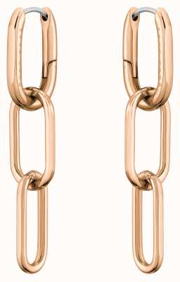 BOSS Jewellery Tessa Carnation Gold IP Link Earrings 1580202