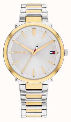 Tommy Hilfiger Zoey Gold Plated Two Tone Steel Silver Dial 1782408