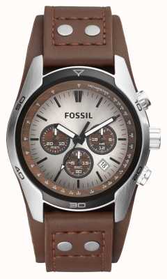 Fossil Men's Coachman | Sports Chronograph | Brown Leather Strap Watch CH2565
