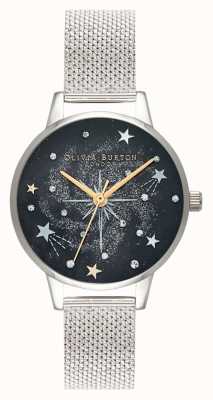 Olivia Burton Celestial Starburst Silver Mesh Strap OB16GD85