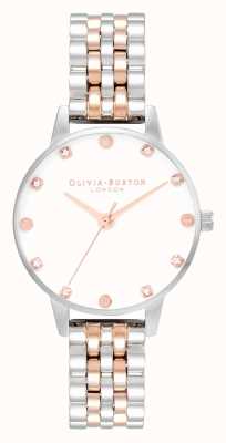 Olivia Burton Ladies' Two Tone Watch and Heart Bracelet Set OBGSET159