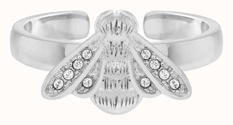 Olivia Burton Women's Classics Glitter Bee Silver Ring OBJAMR111