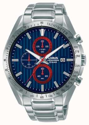 Lorus Sports Chronograph Quartz Blue Dial Watch RM307HX9