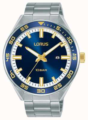 Lorus Sports Quartz Watch Blue Sunray Dial RH933NX9