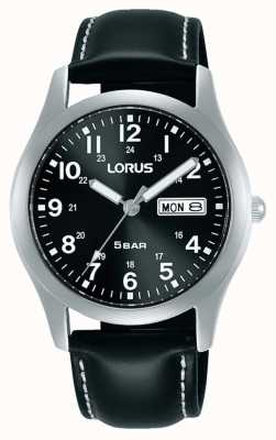 Lorus Classic Day/Date (38mm) Black Sunray Dial / Black Leather RXN79DX9
