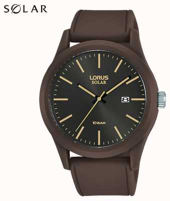 Lorus Sports 42 MM Dark Brown Silicone Strap RX307AX9