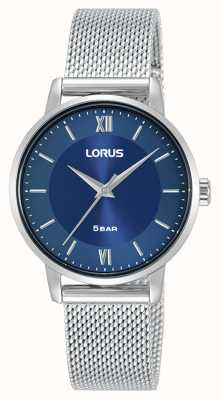Lorus Women's Blue Dial Stainless Steel Mesh Bracelet RG279TX9