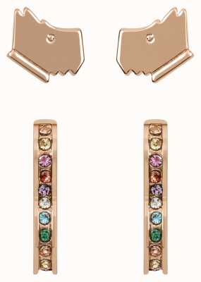 Radley Jewellery Love Radley | Rose Gold Plated Dog Head & Heart Stud Earrings Set RYJ1184S