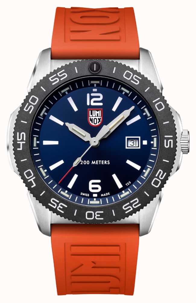 Blue watch deals orange strap