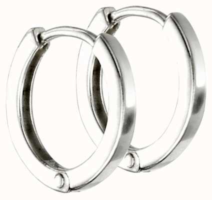 Elements Silver Sterling Silver 10mm Click Huggie Hoops E5864