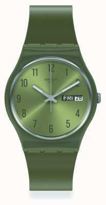 Swatch SWAN LAKE Pale Green Dial Watch GE294 - First Class Watches