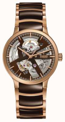 RADO Centrix Automatic Open Heart Brown And Rose Gold R30181312