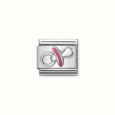 Nomination Composable Classic SYMBOLS In Stainless Steel Enamel And Silver 925 Pink Dummy 330202/39
