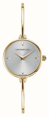 Herbelin Fil Women's Silver Dial Gold PVD Plated Bangle Watch 17206BP11