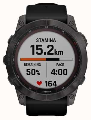 Garmin fenix 7X Sapphire Solar | Black DLC Titanium | Black Silicone Strap 010-02541-23
