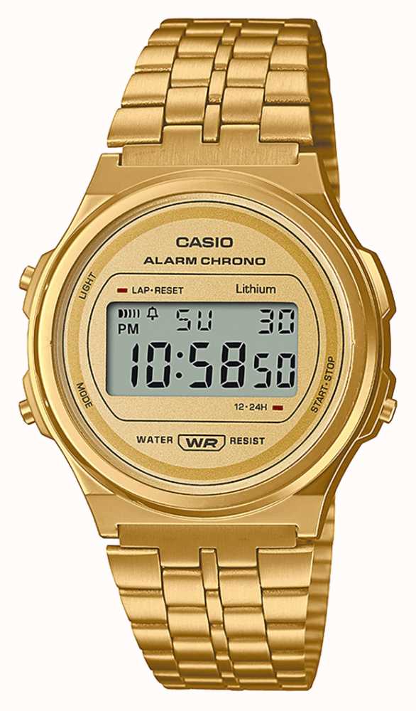 Casio Vintage Style Digital Quartz Watch A171WEG-9AEF - First Class Watches™  IRL