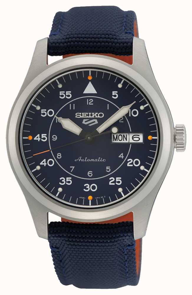 Seiko 5 Sports Military 'Flieger' Automatic Blue Dial Blue Strap Watch  SRPH31K1 - First Class Watches™ IRL