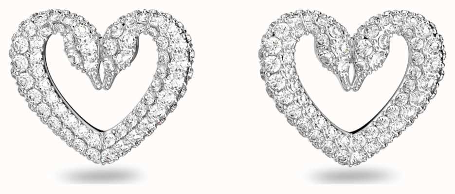 Swarovski UNA Swan Neck Heart Earrings 5625535