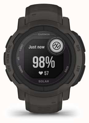 Garmin Instinct 2 Solar Graphite Black Silicone Strap 010-02627-00