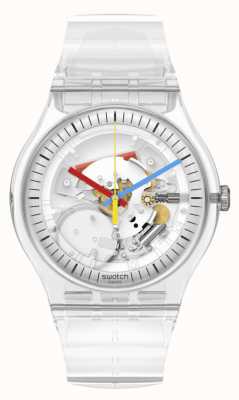Swatch CLEARY NEW GENT Transparent Silicone Strap SO29K100-S06