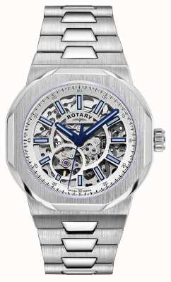 Rotary Sport Regent Skeleton Automatic (40mm) Silver Dial / Stainless Steel Bracelet GB05415/02