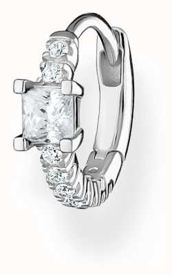 Thomas Sabo Charm Club Single Hoop Crystal Set Sterling Silver Earring CR691-051-14
