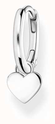 Thomas Sabo Sterling Silver Heart Pendant Single Hoop Earring CR696-001-21