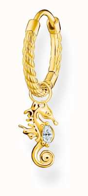 Thomas Sabo Gold Plated Crystal Set Seahorse Pendant Single Hoop Earring CR698-414-14