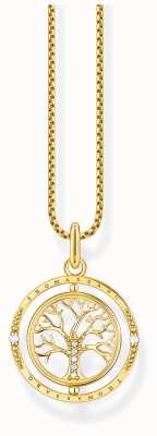 Thomas Sabo Gold Plated Circular Tree of Love Pendant Necklace KE2148-414-14-L45V