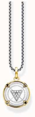 Thomas Sabo Elements of Nature Silver and Gold Cubic Zirconia Necklace 45-50cm KE2151-849-7-L50V