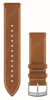 Garmin Quick Release Strap (20mm) Tan Italian Leather / Silver Hardware - Strap Only 010-12691-0A