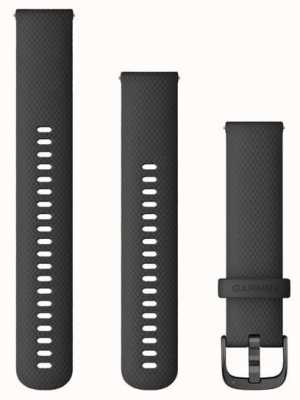 Garmin Quick Release Strap (20mm) Black Silicone / Slate Hardware - Strap Only 010-12932-11