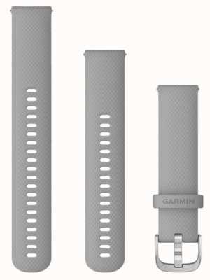 Garmin Quick Release Strap (20mm) Powder Grey Silicone / Silver Hardware - Strap Only 010-12924-00