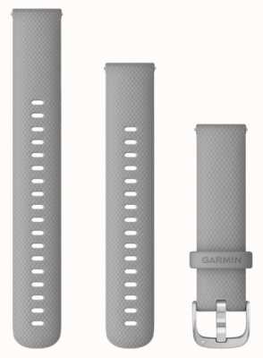 Garmin Quick Release Strap Only (18 Mm), Powder Gray With Silver Hardware 010-12932-00