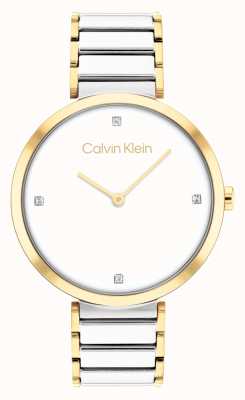 Calvin Klein Minimalistic T-Bar Dual-Tone Gold and Silver Quartz Watch 25200134