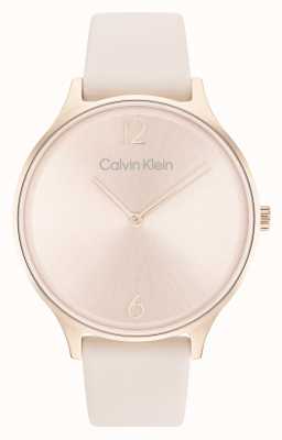 Calvin Klein 2H Pink Sunray Dial | Pink Leather Strap 25200009
