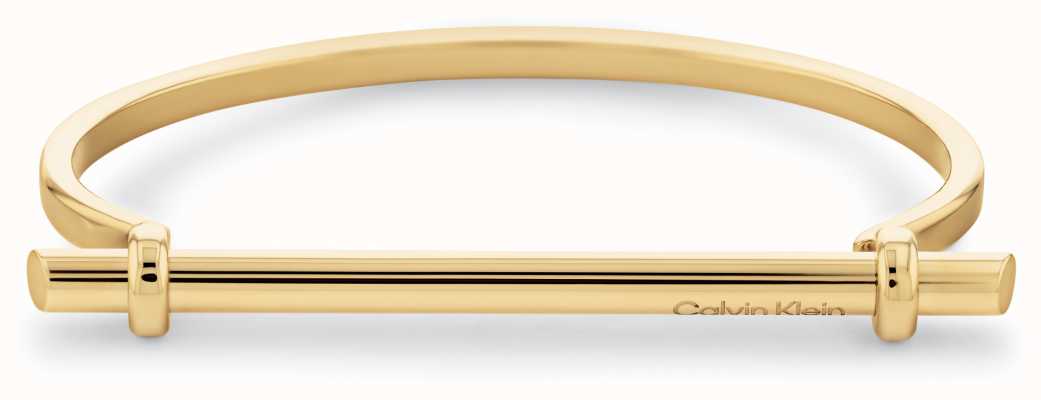Calvin Klein Ladies Bangle Gold Tone Bar Bracelet 35000018