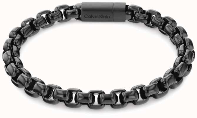 Calvin Klein Men's Black Tone Chunky Chain Bracelet 35000054