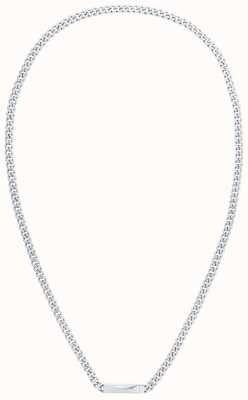Calvin Klein Men's Silver Tone Bar Pendant Chain Necklace 35000055