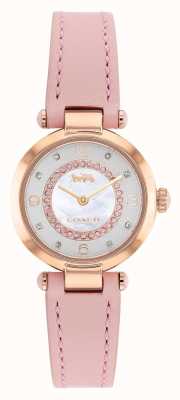 Coach Women's Cary | Mother-of-Pearl Dial | Pink Leather Strap 14503896