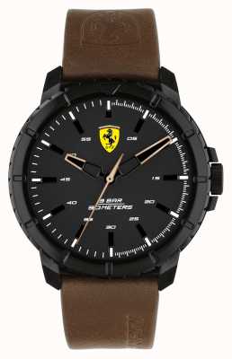 Scuderia Ferrari Forza Evo Brown Leather Strap Watch 0830902