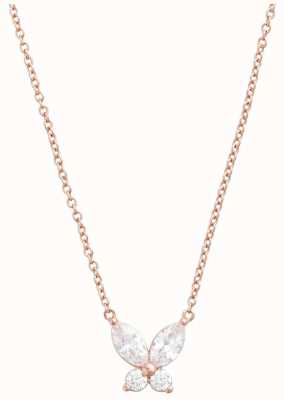 Olivia Burton Sparkle Butterfly Marquise Rose Gold Necklace OBJMBN11