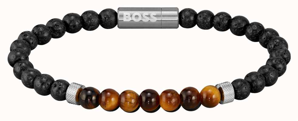 BOSS Jewellery Mixed Beads Tiger's Eye Bracelet | 190mm 1580270
