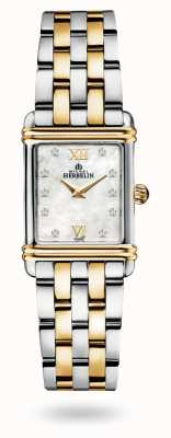 Herbelin Art Deco Diamonds Set Women's Two Tone Watch 17478/T59B2T