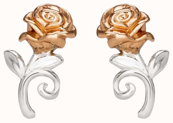 Disney Two Tone 3D Rose Stud Earrings E905453TL.PH