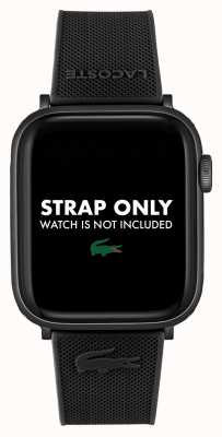 Lacoste Apple Watch Strap (42/44mm) Black Silicone 2050009