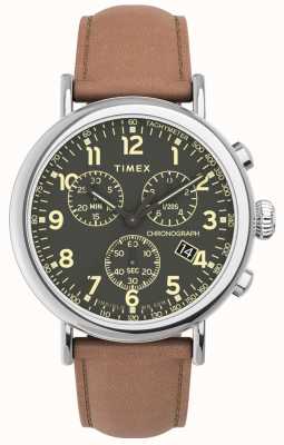 Timex Standard Chrono Brown Leather Strap TW2V27500