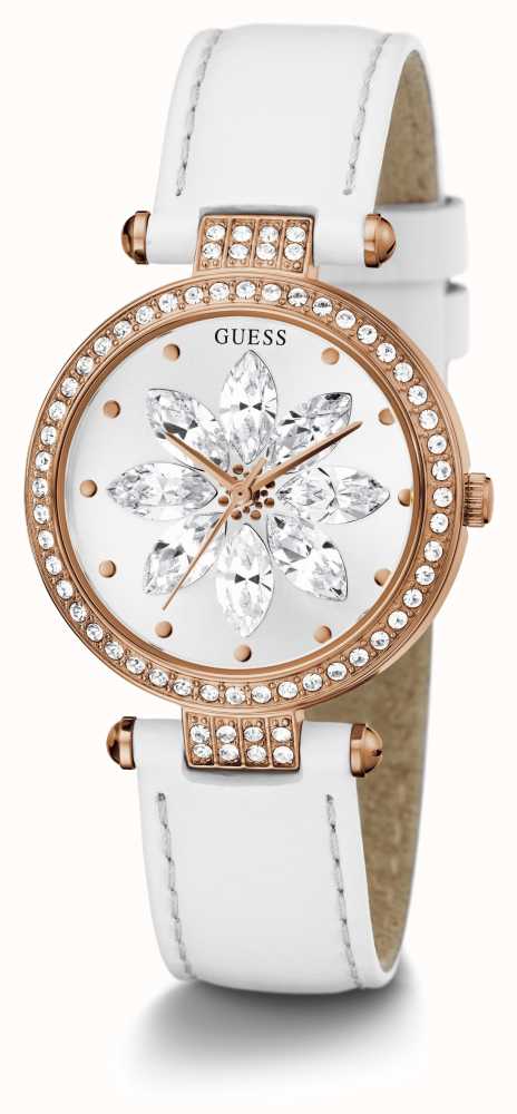 Guess white hot sale leather watch