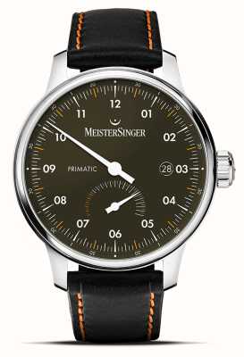 MeisterSinger Primatic New | Black Dial | Black Vegan Leather Strap PR902