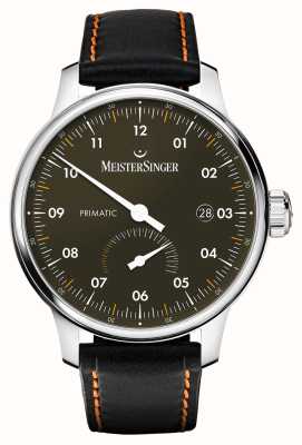 MeisterSinger Primatic New | Black Dial | Black Vegan Leather Strap PR902